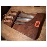 Knife block, cutlery included