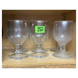 Glass water goblets (6)