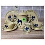 Blue bird pottery collection