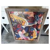 Tennis shoes framed puzzle