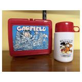 Vintage plastic Garfield lunchbox, thermos