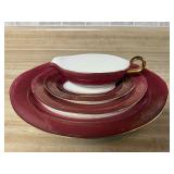 Homer Laughlin china platters, gravy boat