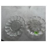 Glass egg plates (2)
