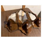 Cottage core 3 piece wall mirror shelves