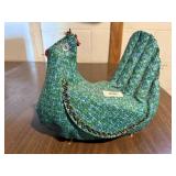 Vinyl chicken doorstop