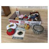Sewing notions, pin cushions, buttons