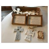 Religious lot, prayer pictures, cross crafts,
