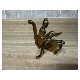 Brass bathing beauty towel holder