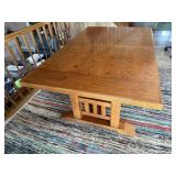 Mission style dining table