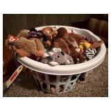Laundry basket, Beanie Baby toys
