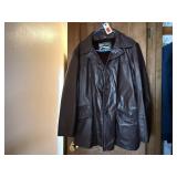 Vintage lined leather coat