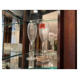 Dom Perignon toasting glasses (2), pink pearl