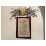 "Footprints in the Sand" cross stitch picture,