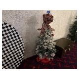 Flocked 4' Christmas tree