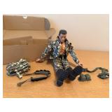 Vintage G.I. Joe action figure, accessories
