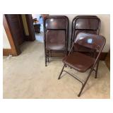 Metal folding chairs (7)