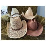 Mixed lot of cowboy hats