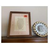 Mother wall decor, plate