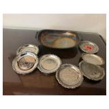 Assorted silver trays