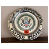 Pewter House of Representatives plate