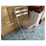 Padded metal folding chair