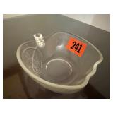 Glass apple dish