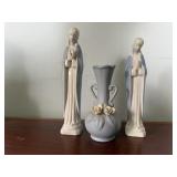 Madonna statues (2), bud vase