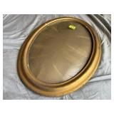 Antique oval convex frame