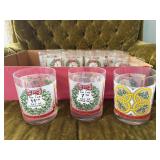 Vintage 12 Days of Christmas drinkware set