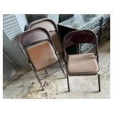 Padded metal folding chairs