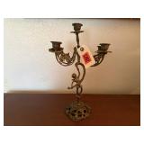 Brass candleabra
