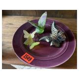 plate, glass butterfiles