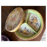Floral divided dish