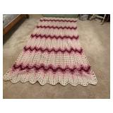 Pink ribbon afghan