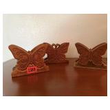 Wooden butterfly napkin holder