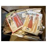 Box of sewing patterns