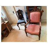 Victorian parlor arm chair