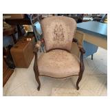 Antique tapestry arm chair