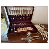 W.M. Rogers Silver plated silverware, storage box