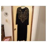 Scala black beaded gown