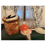 VIntage hat box, contents included