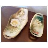 Floral oblong bowls (2)