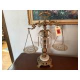Hollywood Regency style scales of justice