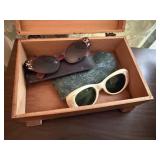 Jewelry box of vintage sunglasses