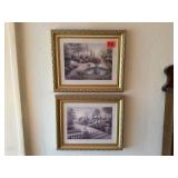 Pair of garden pictures