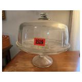 Clear glass dessert stand