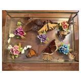 Brass trinket box, butterflies, bric brac