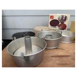 Spring form, bundt cake pans, plastic cover
