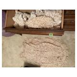 Large doilies, crocheted spreads