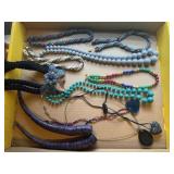 Assorted beaded, pendant necklaces